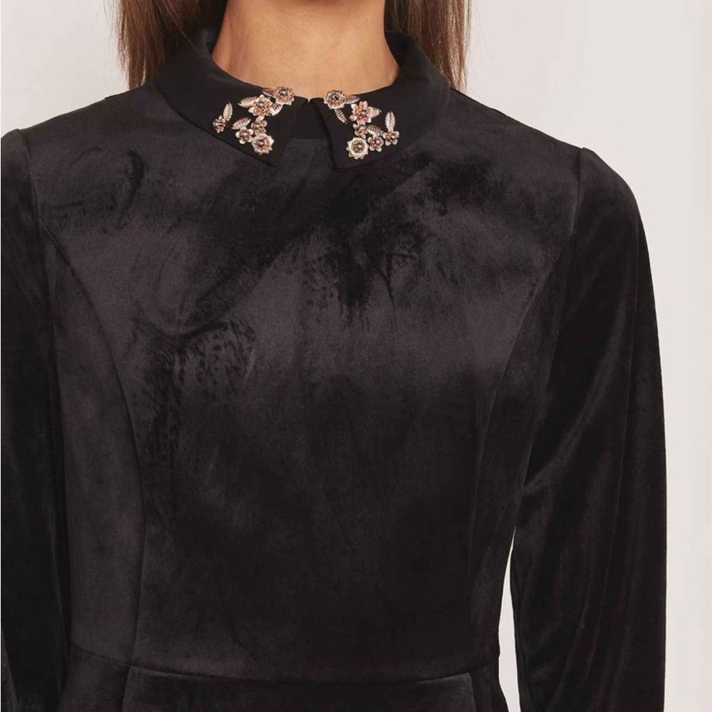 Ted Baker velvet black dress size 1